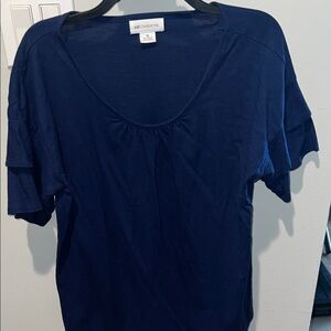 Liz Claiborne Women's Dark Blue Short Sleeve Top